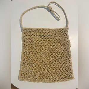 Free People Cream Knit Tote